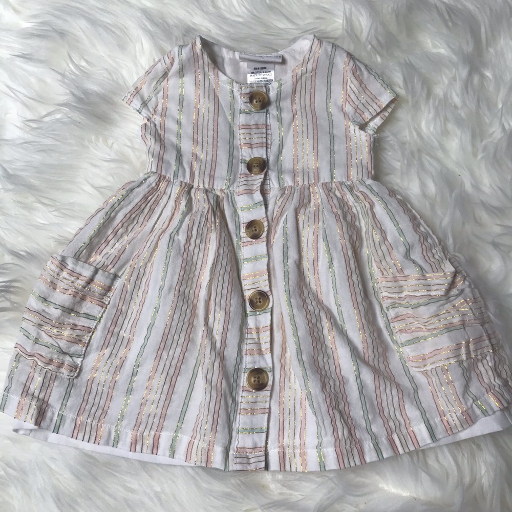5/$25!! Daisy Fuentes boho button dress size 6-9 months